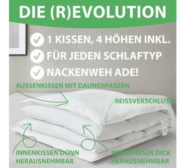 Produktbild Welldora Premium Kopfkissen (höhenverstellbar)