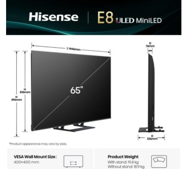Produktbild Hisense 65E8Q