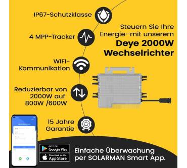 Produktbild EPP Solar 2000 W Balkonkraftwerk (4 x 500 W)