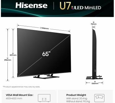Produktbild Hisense 65U7Q