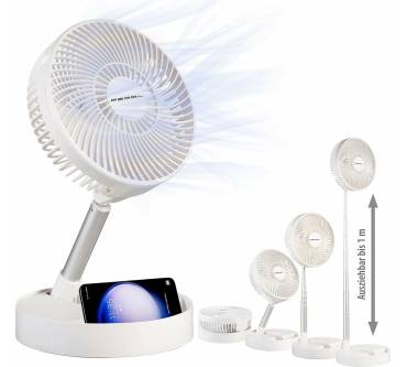 Produktbild Pearl 2in1-Akku-Tisch- & Standventilator (ZX-6672)