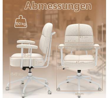 Produktbild Costway Computerstuhl gepolstert