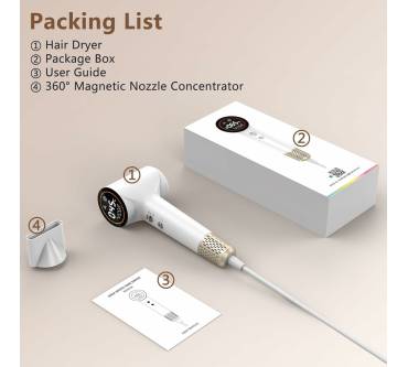 Produktbild TQQ High Speed Hair Dryer 400 Million Plasma