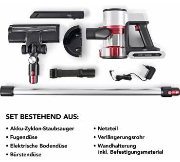 Produktbild Clean Maxx Akku-Zyklon-Staubsauger Digital-Display (12920)