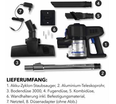 Produktbild Clean Maxx Zyklon Akku-Handstaubsauger (12401)