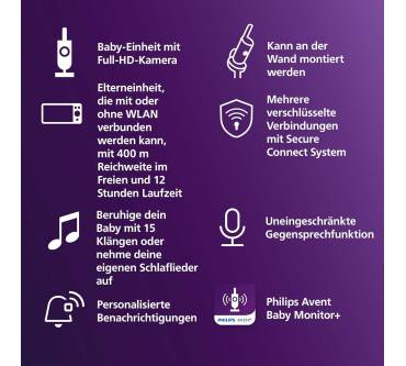 Produktbild Philips Avent Connected Babyphone SCD953/26