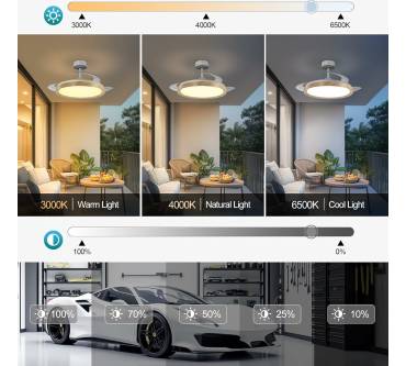 Produktbild Ateroll Deckenventilator mit Beleuchtung (Ø106 cm)