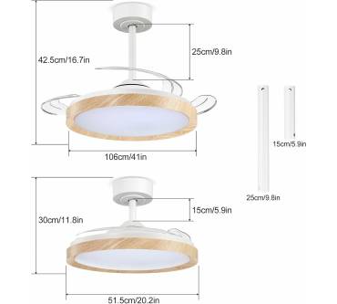 Produktbild Ateroll Deckenventilator mit Beleuchtung (Ø106 cm)