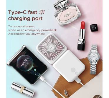 Produktbild EasyAcc Tischventilator mit Spiegel