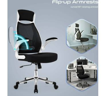 Produktbild IWMH Eino Bürostuhl mit hoher Rückenlehne aus Netzgewebe-klassisch