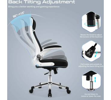 Produktbild IWMH Eino Bürostuhl mit hoher Rückenlehne aus Netzgewebe-klassisch