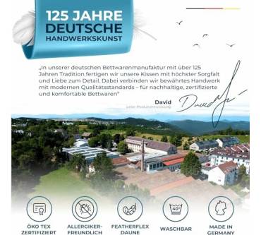 Produktbild Glückstoff Daunenkissen