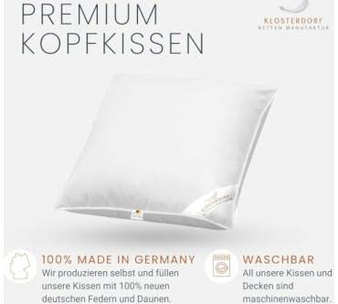 Produktbild Klosterdorf Bettenmanufaktur Dreikammer Kopfkissen „fürstlich“
