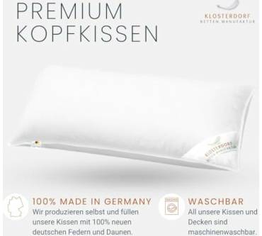 Produktbild Klosterdorf Bettenmanufaktur Dreikammer Kopfkissen „fürstlich“