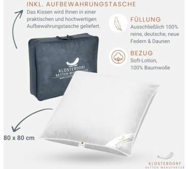 Produktbild Klosterdorf Bettenmanufaktur Dreikammer Kopfkissen „fürstlich“