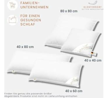 Produktbild Klosterdorf Bettenmanufaktur Dreikammer Kopfkissen „fürstlich“