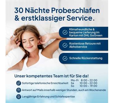 Produktbild AM-Qualitätsmatratzen Premium Visco-Taschenfederkernmatratze