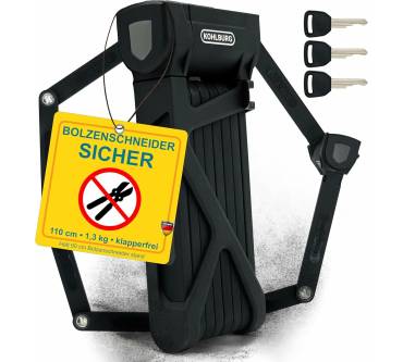 Produktbild Kohlburg Langes Premium Schlüssel-Faltschloss Rom