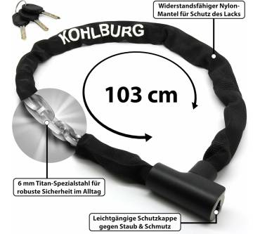 Produktbild Kohlburg Langes Kettenschloss mit Zuklick-Mechanismus Kopenhagen