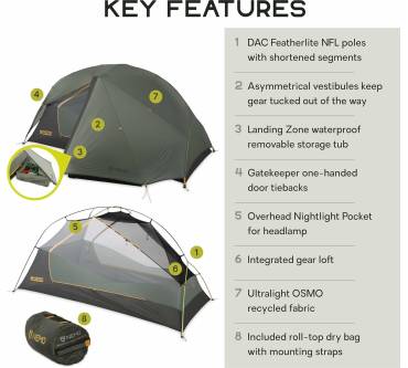 Produktbild Nemo Dragonfly Osmo 2P Ultralight Backpacking Tent
