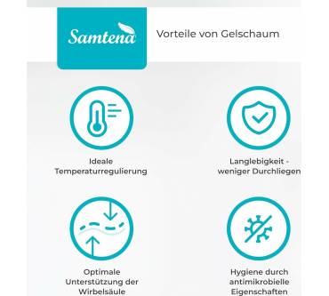 Produktbild Samtena Gelschaum Matratzen Topper Premium