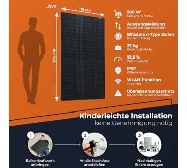 Produktbild Solarway 2000W Balkonkraftwerk
