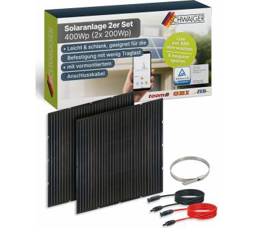 Produktbild Schwaiger Solarmodul 2er Set Slim-Line 400Wp