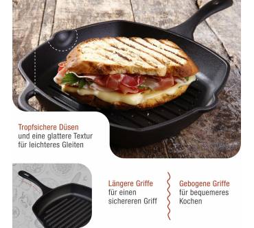 Produktbild VICTORIA Grillpfanne Emaillierte Gusseisen