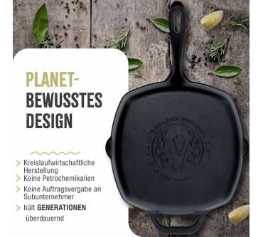 Produktbild VICTORIA Grillpfanne Emaillierte Gusseisen