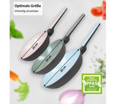 Produktbild Genius Cerafit Trend Pastell Edition Pfannen (Set 3 tlg.)