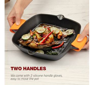 Produktbild Overmont Grillpfanne Gusseisen mit Griff