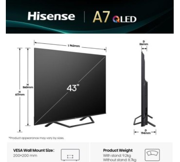 Produktbild Hisense 43A7Q