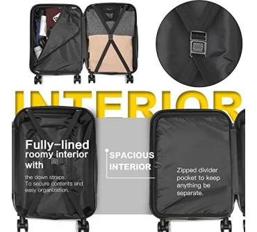 Produktbild Kono Koffer Handgepäck Reisekoffer K1995 GY 20