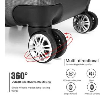 Produktbild Kono Koffer Handgepäck Reisekoffer K1995 GY 20