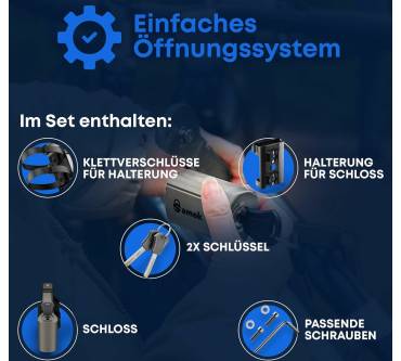 Produktbild Samok Faltschloss 120 cm mit Schlüssel