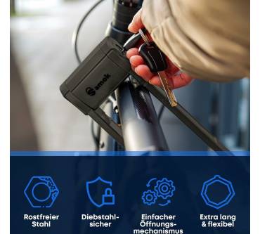 Produktbild Samok Faltschloss 120 cm mit Schlüssel