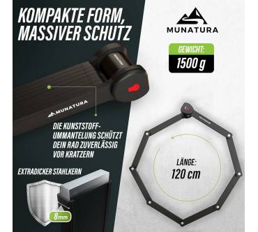 Produktbild Munatura Faltschloss Diebstahlsicher 120 cm