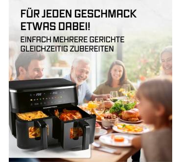Produktbild Gourmetmaxx Doppelkammer Heißluftfritteuse 2x 4,5 L