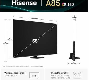 Produktbild Hisense 55A85Q