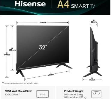 Produktbild Hisense 32E4QT