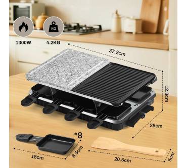 Produktbild HengBO 3-in-1 Raclette Grill 8 Personen
