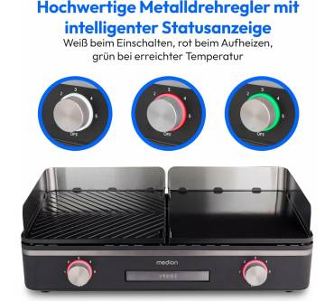 Produktbild Medion Life Tischgrill mit Dual-Zonen-System (MD 12027)
