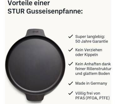 Produktbild Stur Gusseisenpfanne Flach
