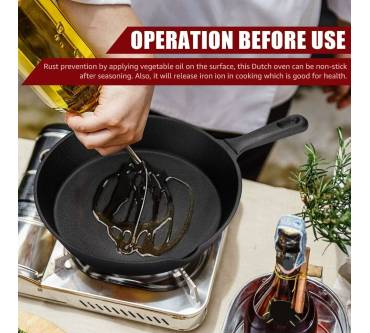 Produktbild Overmont Vorgebrannte Gusseisen-Topfpfanne