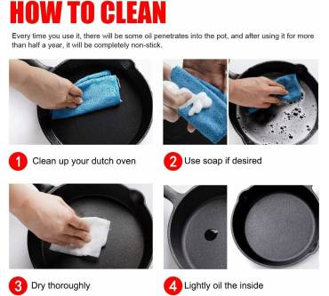 Produktbild Overmont Vorgebrannte Gusseisen-Topfpfanne