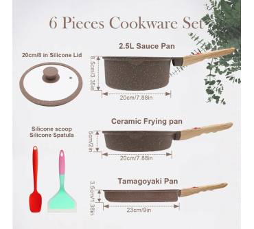 Produktbild AIKENBBKK Keramik Topf- und Pfannenset 6-teilig