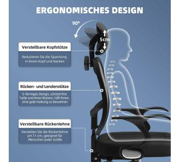 Produktbild Airchros Schreibtischstuhl Bürostuhl ergonomisch