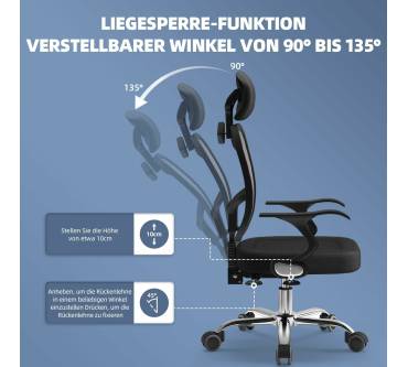 Produktbild Airchros Schreibtischstuhl Bürostuhl ergonomisch