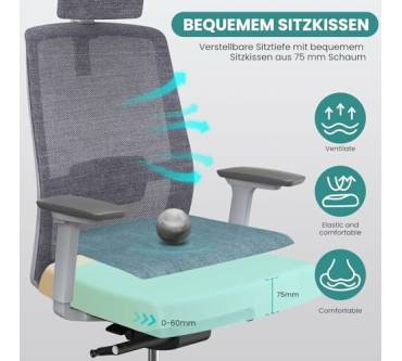 Produktbild Duwinson Ergonomischer Bürostuhl DWS-UE-GAHS
