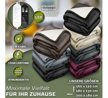 Produktbild Sinnlein Heizdecke mit Abschaltautomatik 200 x 180 cm